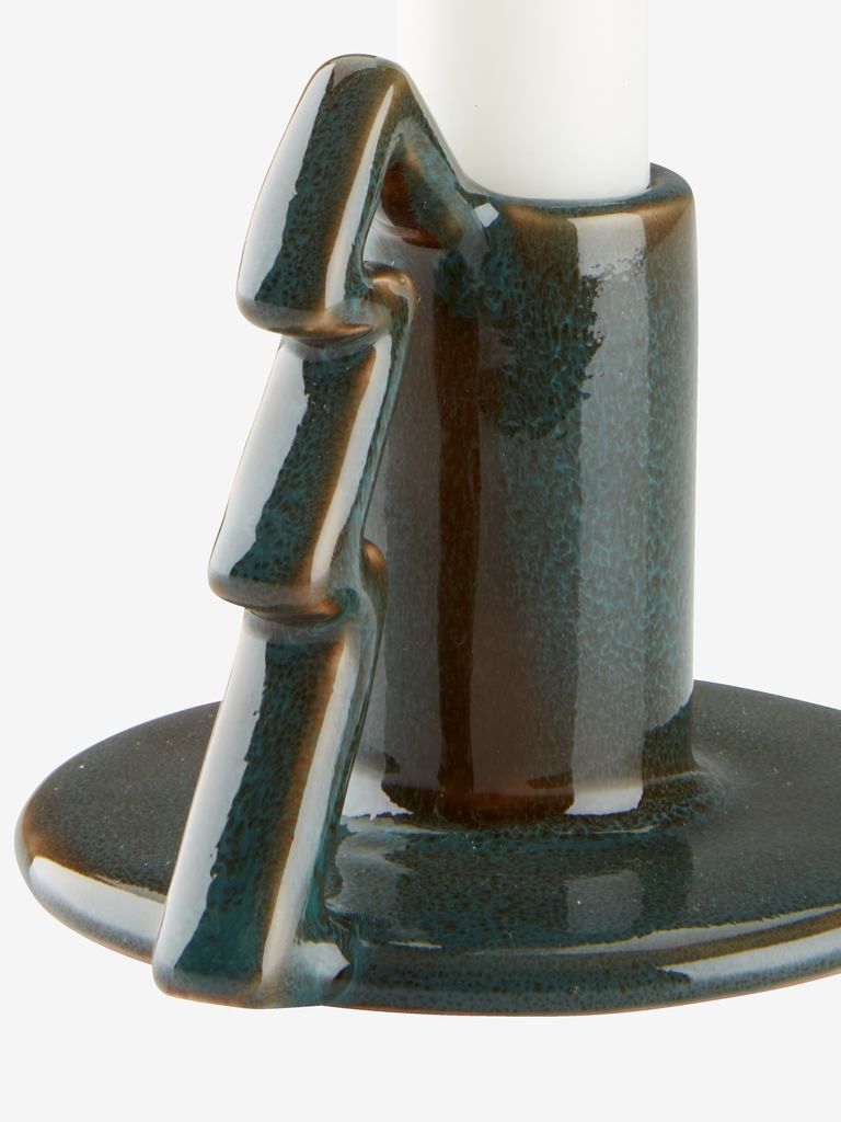 Svećnjak STILBIT W10xL9xH8cm kamenina zelena