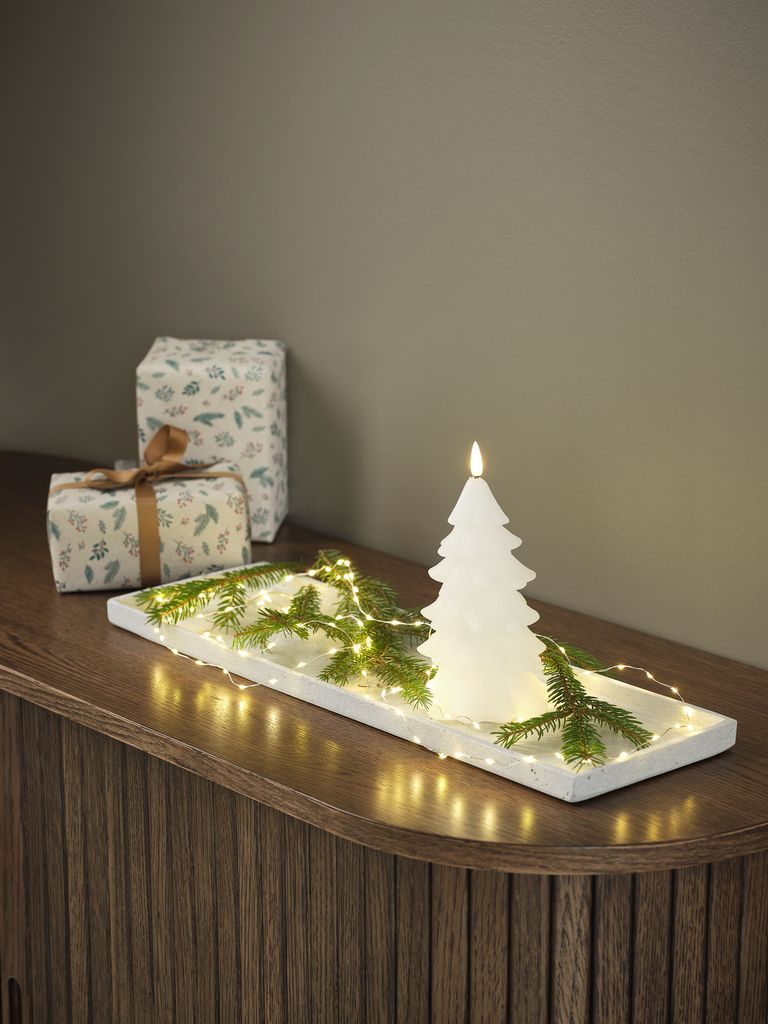 LED sveća MARIPOSIT Ø9xV19cm bela