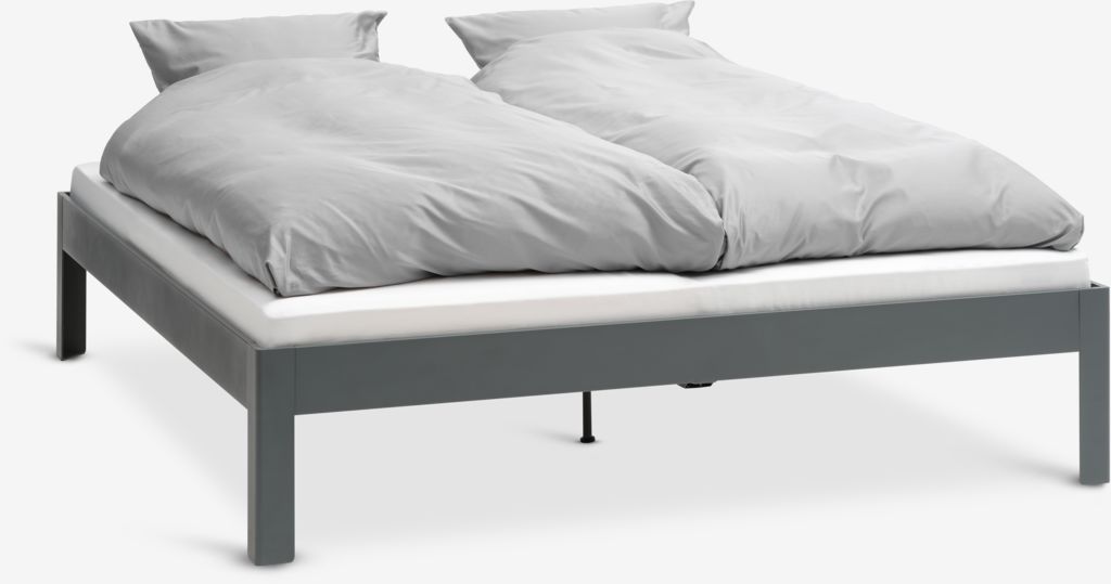 Ram kreveta KILDEN 180x200 cm tamno siva