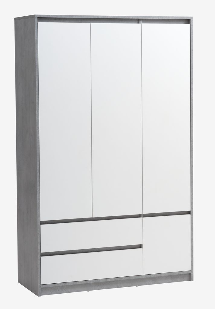 Ormar BILLUND 119x193 cm bijela/beton
