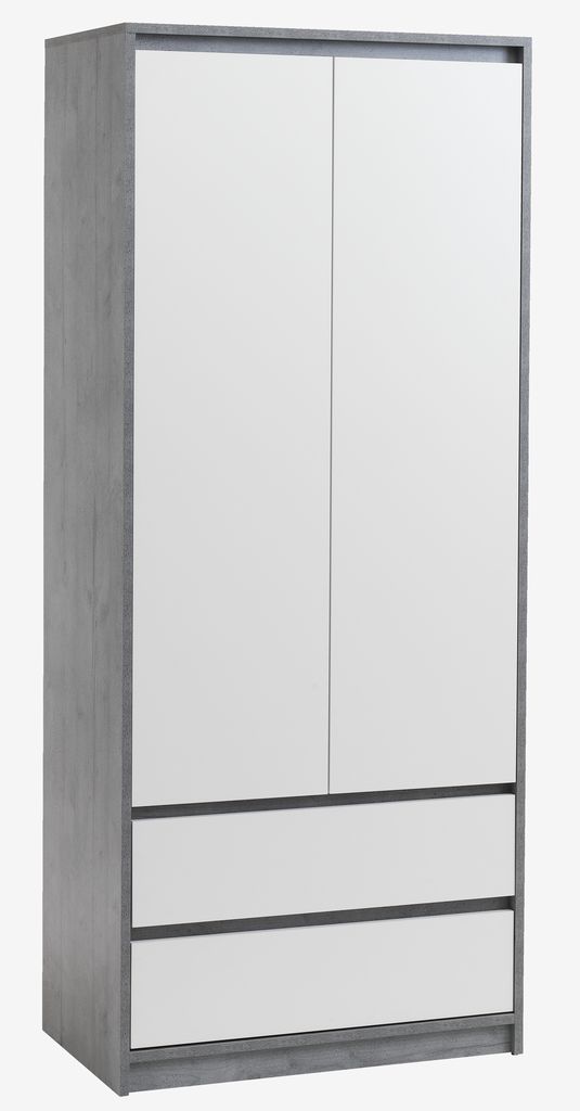 Ormar BILLUND 80x192 cm bijela/beton siva