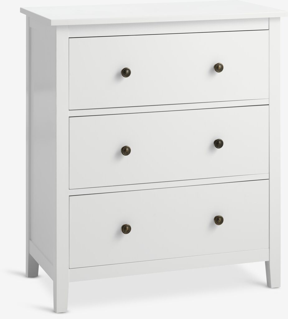Komoda NORDBY 3 fioke bijela