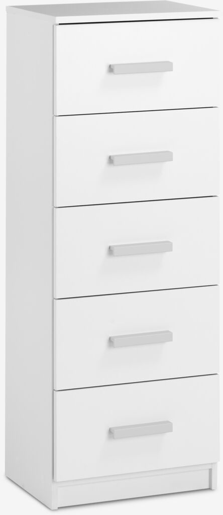 Komoda TAPDRUP 5 fioka uska bijela