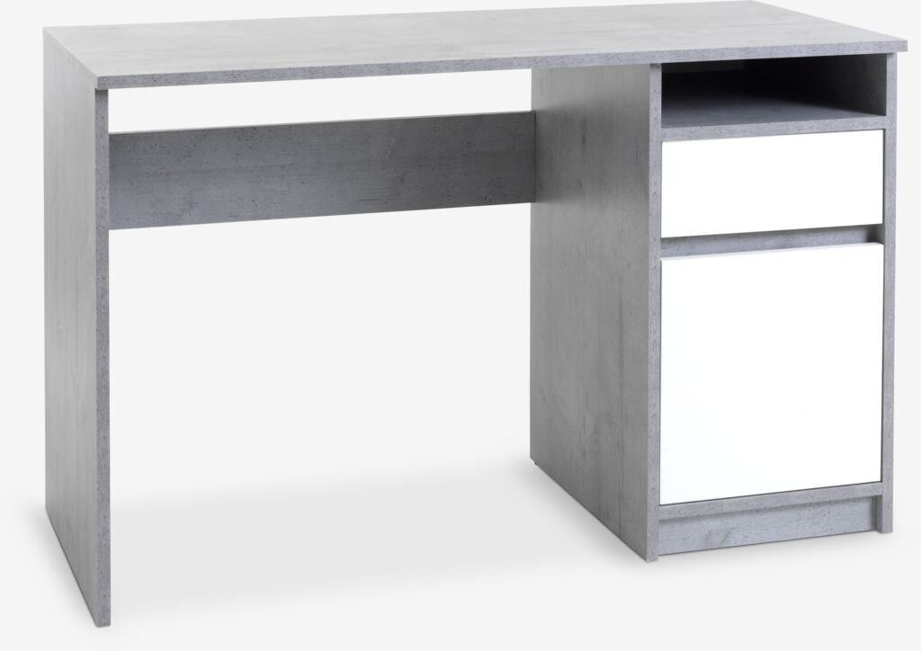 Radni sto BILLUND 53x120 cm beton siva/bijela