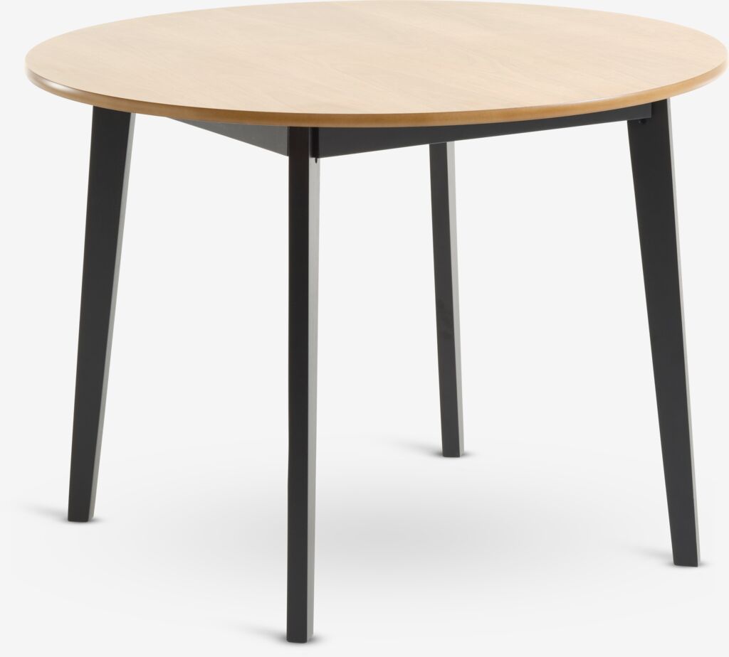 Trpezarijski sto JEGIND Ø105 cm hrast/crna