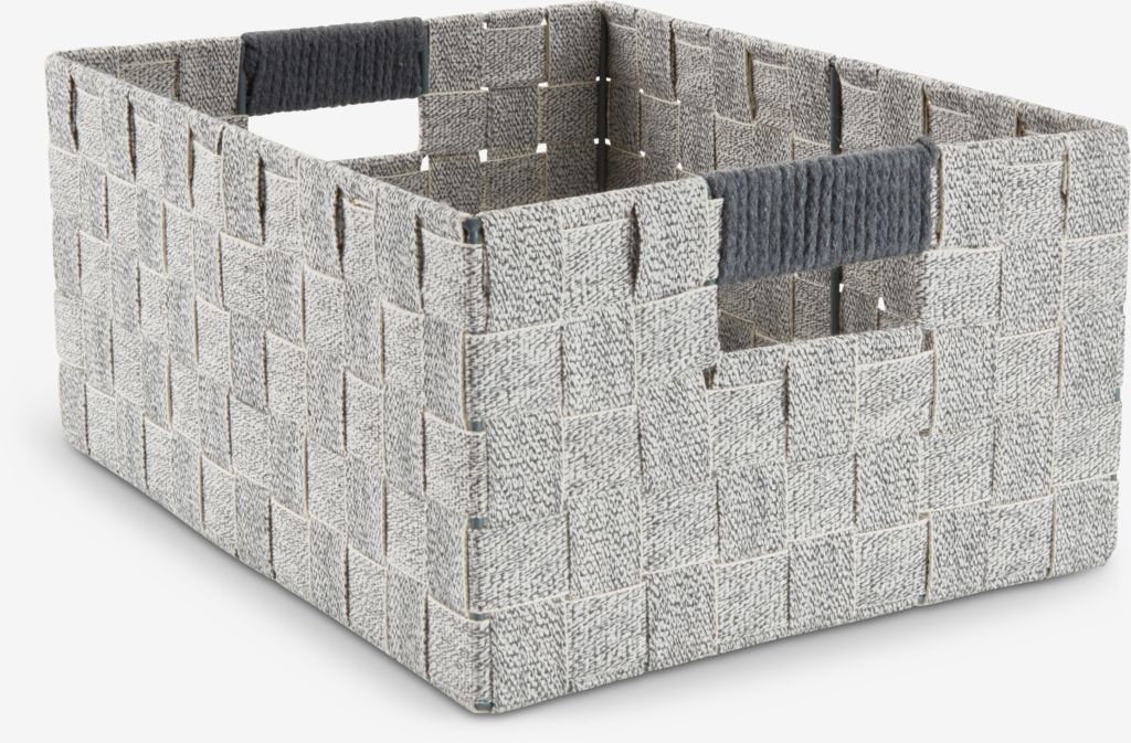 Korpa HALVDAN Š25xD33xV15 cm siva