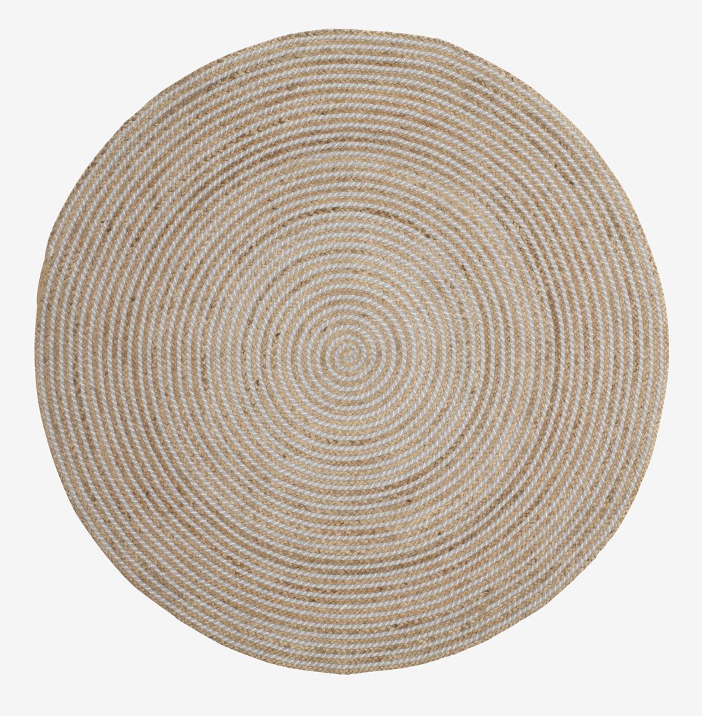 Tepih SANDELTRE Ø120 cm natur/siva