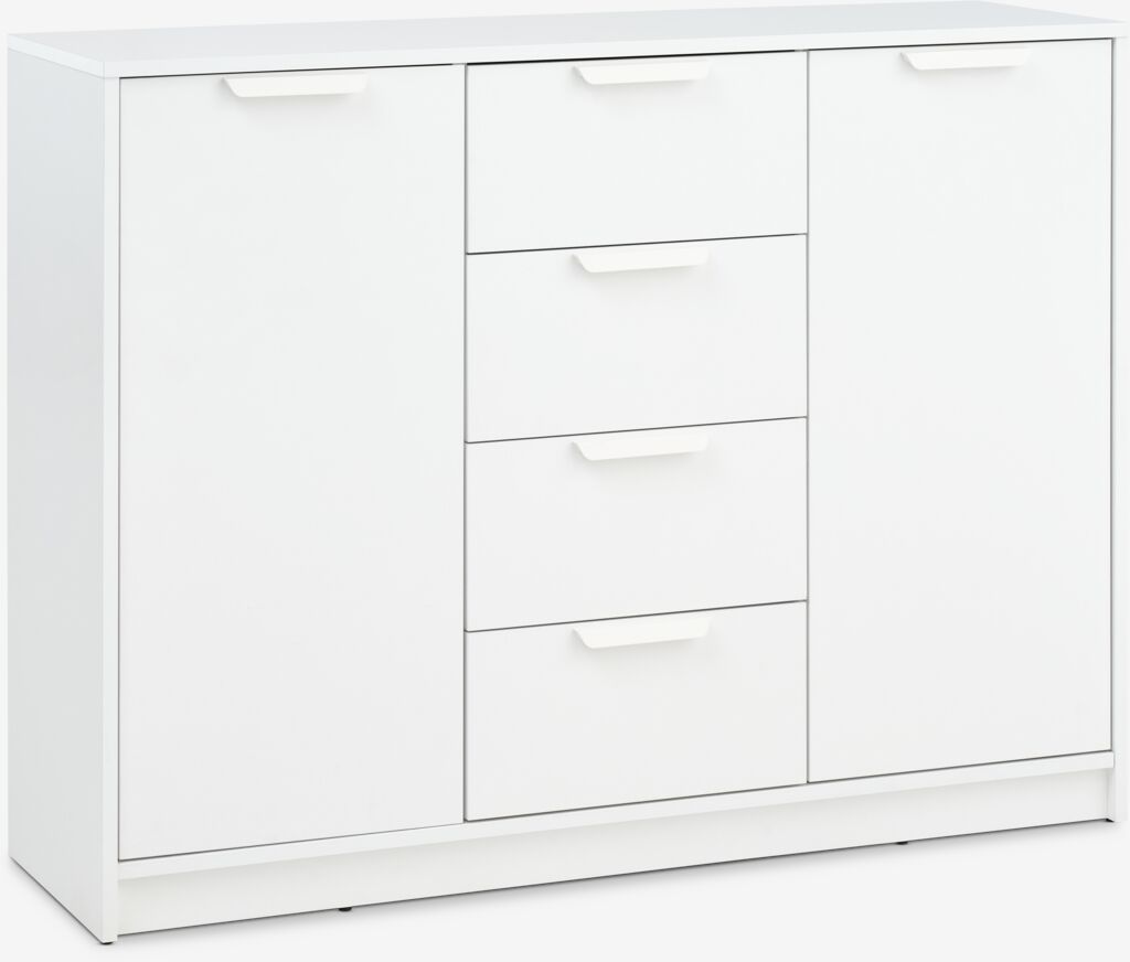 Komoda JENSLEV 2 vrata 4 fioke bijela