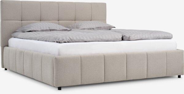 Ram kreveta VEMMELEV 180x200 bež tkanina
