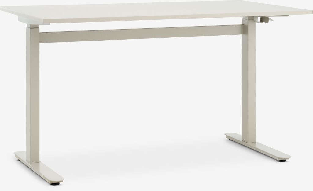 Radni sto sa gasno podesivom visinom LUNDTOFT 70x130 bela