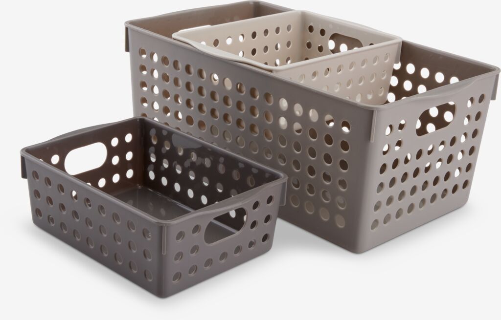 Kutija za odlaganje JONSTORP 3 kom plastika pesak