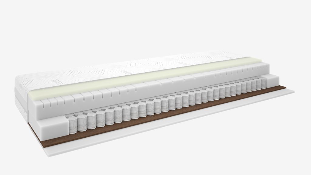 Dušek sa oprugama 140x200cm REVA bela tvrd/srednje