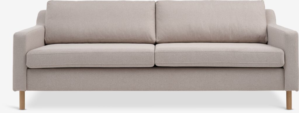 Trosed HELLERUP 3 bež tkanina/natur hrast