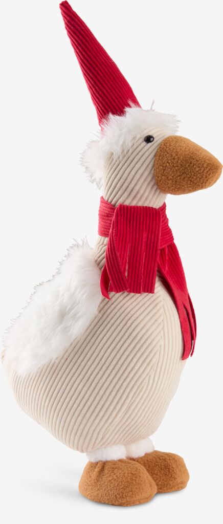 Novogodišnja patka VILI H48cm bela