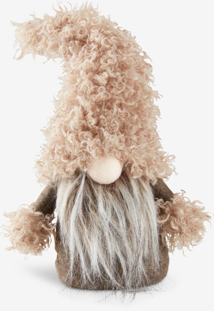 Novogodišnji vilenjak LARVIKIT Š13xD20xV41cm bež i braon