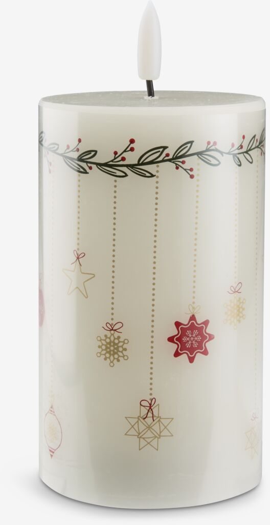 LED sveća VILE Ø8xV13cm bela