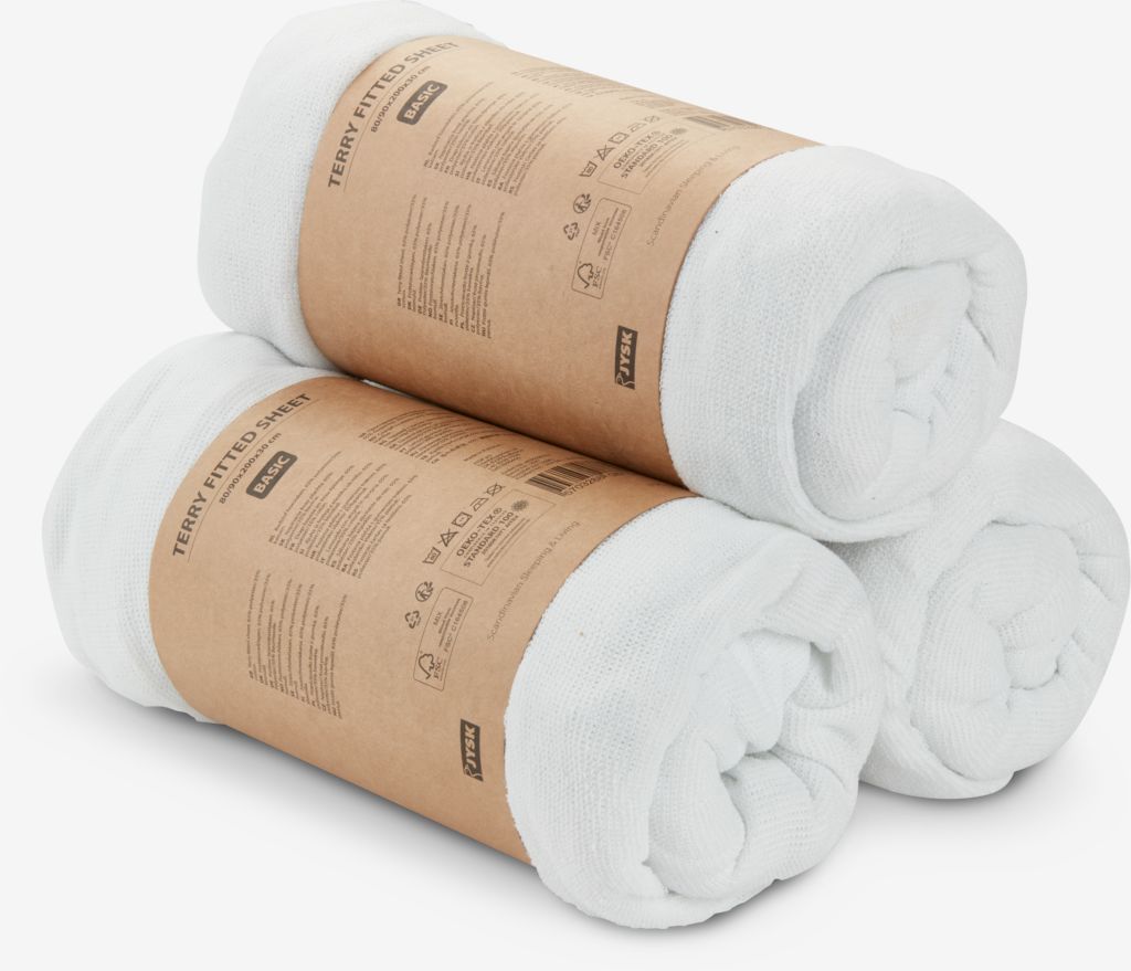 Frotirski čaršav sa lastišem TINDRA 140x200x30 bela