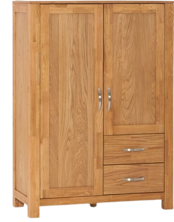 Komoda HAGE 2 fioke 2 vrata natur hrast