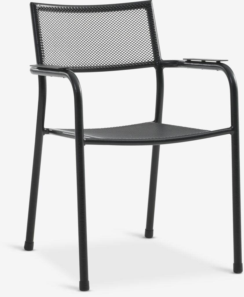 Baštenska stolica HEMSEDAL crna