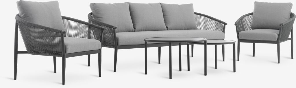 Baštenska garnitura HOLMESTRAND 5os. siva