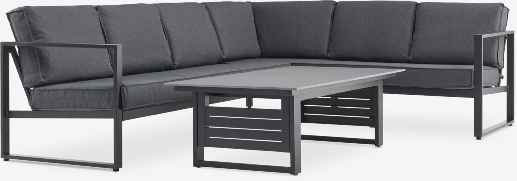 Baštenska garnitura VONGE 6os. crna