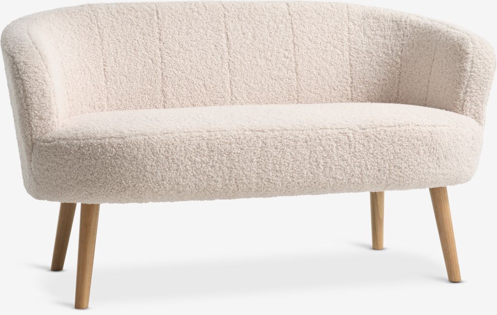 Dvosjed GLOSTRUP prljavo bijela teddy tkanina