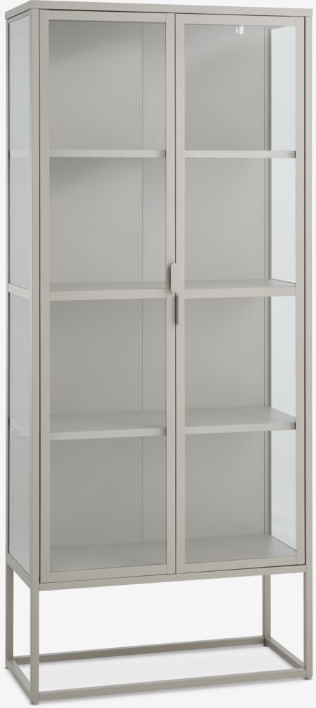 Vitrina VIRUM visoka 2 vrata pijesak