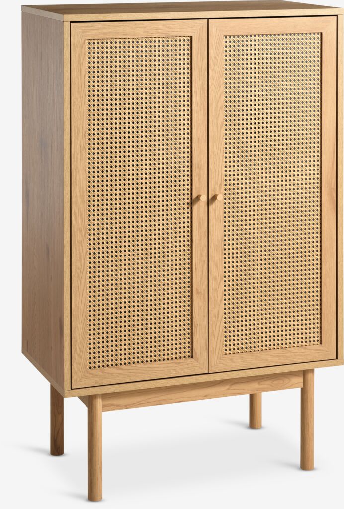 Vitrina HILLESTED 2 vrata topao hrast boja/petan